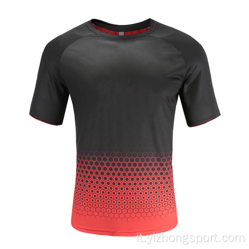 Maglietta da uomo Dry Fit Soccer Wear rossa